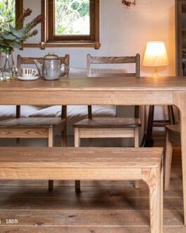 タモ無垢材の個性豊かな木目が楽しめるダイニング◆ienowa/食堂テーブル タオ