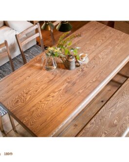 タモ無垢材の個性豊かな木目が楽しめるダイニング◆ienowa/食堂テーブル タオ