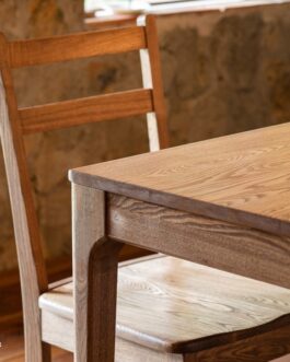 タモ無垢材の個性豊かな木目が楽しめるチェア◆ienowa/食堂椅子 タオ