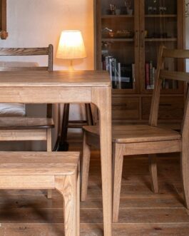 タモ無垢材の個性豊かな木目が楽しめるチェア◆ienowa/食堂椅子 タオ