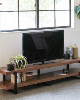 天然木×スチールのシンプルなテレビボード＜ローボード　アレッシア　MBR/ienowa＞