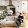 ナチュラルモダンな三人掛けローソファー＜レスト＞ - 画像 (10)