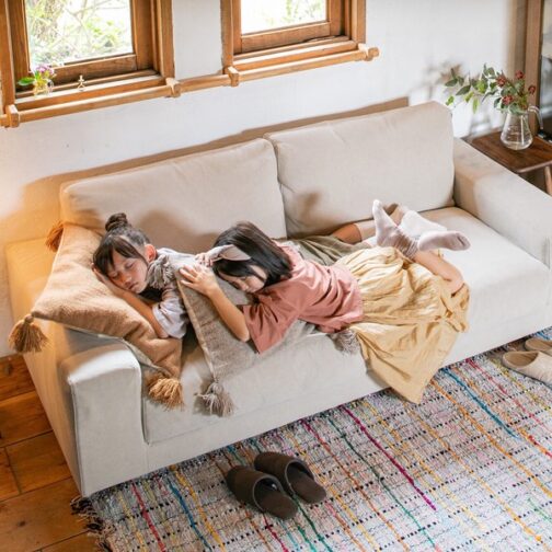 ナチュラルモダンな三人掛けローソファー＜レスト＞ - 画像 (26)