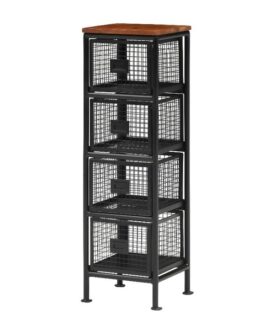 無骨でかっこいいスチールチェスト <ienowa/縦型4杯引出チェスト SFC>