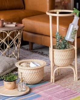 ラタンを使用した二段バスケット<ノア/ienowa>