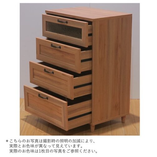 ナチュラルなテイストが魅力的なシリーズ ＜組立家具/60チェスト　エリス＞ - 画像 (2)
