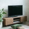 人気のヘリンボーン柄が特徴的なシリーズ ＜組立家具/135ローボード　クレラ　MBR＞ - 画像 (6)