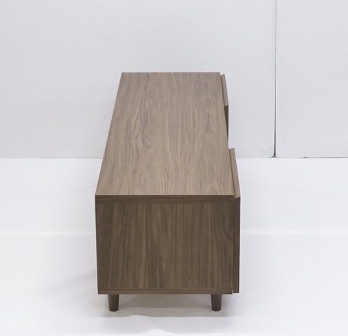 人気のヘリンボーン柄が特徴的なシリーズ ＜組立家具/135ローボード　クレラ　MBR＞ - 画像 (3)