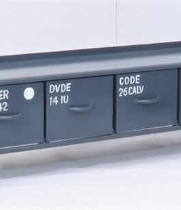 使うと雰囲気の良くなるスチールチェスト <ienowa/横型4杯引出チェスト MSG GY色>