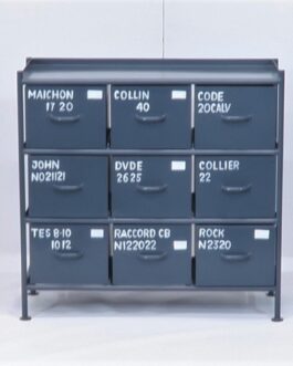 使うと雰囲気の良くなるスチールチェスト <ienowa/9杯引出チェスト MSG GY色>