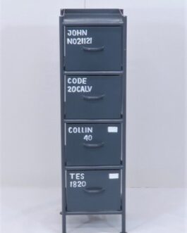 使うと雰囲気の良くなるスチールチェスト ＜ienowa/縦型4杯引出チェスト　MSG GY色＞