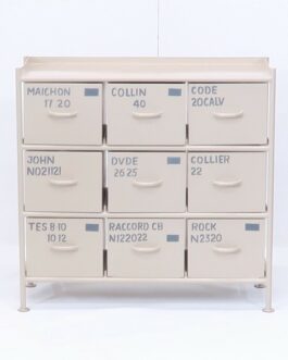 使うと雰囲気の良くなるスチールチェスト <ienowa/9杯引出チェスト MSG BE色>