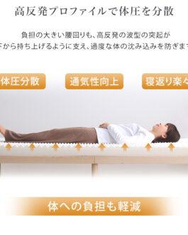 高反発プロファイルウレタンマットレス【Beleza10-ベレーザ・テン-】(セミシングルショート)