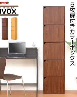 A4サイズ収納OK！扉付きカラーボックス【-5ivox-フィボックス】