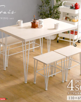 さわやかなダイニング4点セット【テーブル＋椅子2脚+ベンチ1脚】