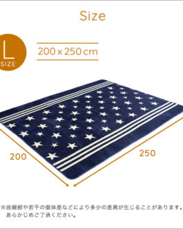 マイクロファイバー・デザインラグマットLサイズ（200×250cm）洗えるラグマット　【WASHFA】