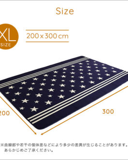 マイクロファイバー・デザインラグマットXLサイズ（200×300cm）洗えるラグマット　【WASHFA】