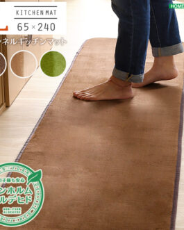 高密度フランネルマイクロファイバー・キッチンマットLサイズ(65×240cm)洗えるラグマット【Naltorea-ナルトレア-】