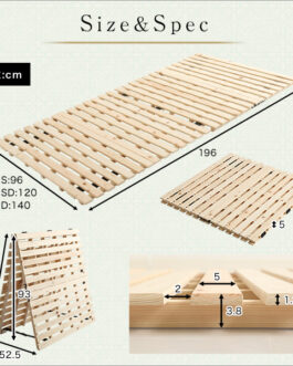 すのこベッド二つ折り式　檜仕様(シングル)【涼風】