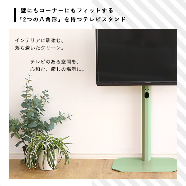 北欧インテリア 八角テレビスタンドロータイプ専用 ハードディスクホルダーセット【Vihrea -ヴィフレア-】 - 画像 (5)