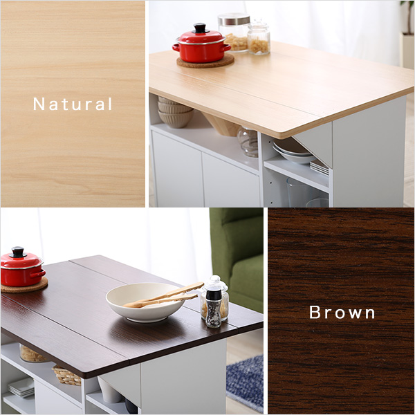 バタフライタイプのキッチンワゴン 、使い方様々でサイドテーブルやカウンターテーブルに | Chane-シャーネ- - 画像 (3)