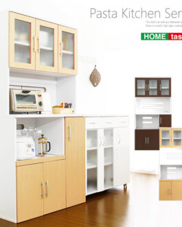 ツートン食器棚【パスタキッチンボード】（幅90cm×高さ180cmタイプ）
