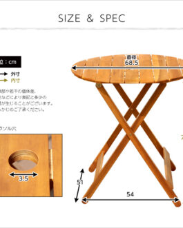 アジアン カフェ風 テラス 【FLEURシリーズ】ラウンドテーブル70ｃｍ