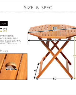 アジアン カフェ風 テラス 【FLEURシリーズ】八角ﾃｰﾌﾞﾙ 90cm