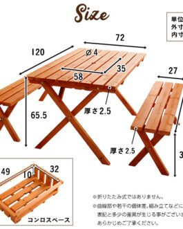 BBQテーブル3点セット（コンロスペース付）【Baussen-バウゼン-】