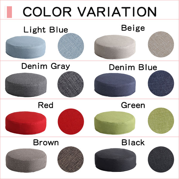 しっとり沈むカバーリング低反発クッション 洗濯可能なクッションカバー 丸型 【 joue - ジュー - 】 同色2個SET - 画像 (3)