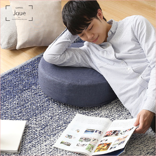 しっとり沈むカバーリング低反発クッション 洗濯可能なクッションカバー 丸型 【 joue - ジュー - 】 同色2個SET - 画像 (9)