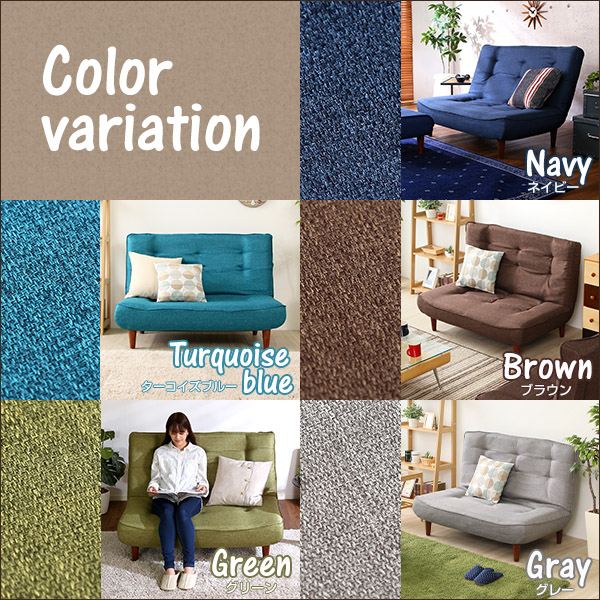 2人掛ハイバックソファ(布地)ローソファにも、ポケットコイル使用、3段階リクライニング 日本製|lemmik-レミック- - 画像 (3)