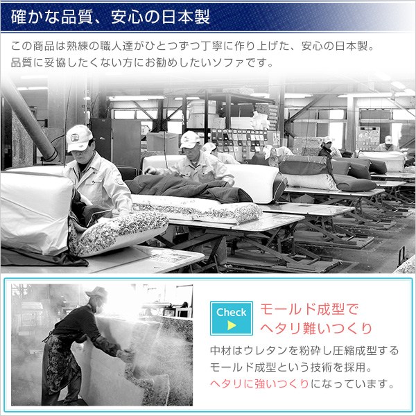 コーナーフロアソファ ロータイプ ファブリック 3人掛け(5色)同色2セット|Linaria-リナリア- - 画像 (5)