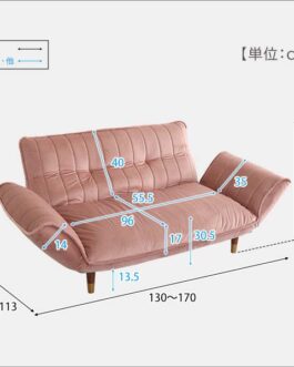 大人かわいいインテリア ベロアカウチソファ 2人掛け【Chammy -チャミー-】