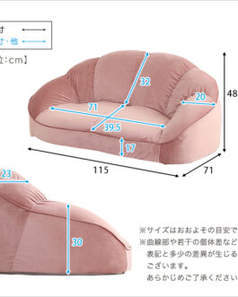 大人かわいいインテリア ローソファ2人掛け 【Chammy -チャミー-】