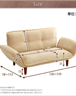コンパクトカウチソファ【Zuera-スエラ-】(ポケットコイル　リクライニング　起毛タイプ　日本製)