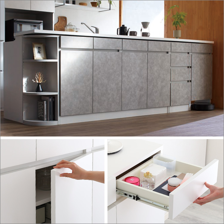 【扉シリーズ】セミオーダーカウンター下収納ぴったりくん キャビネット 幅120cm×奥行25cm - 画像 (6)