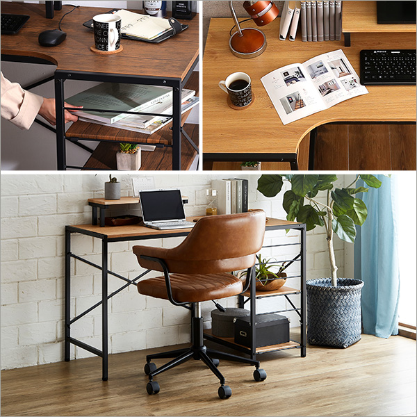 ヴィンテージ風 ガス圧昇降 デスクチェアセット 【GABBY×Lubbock】 - 画像 (10)