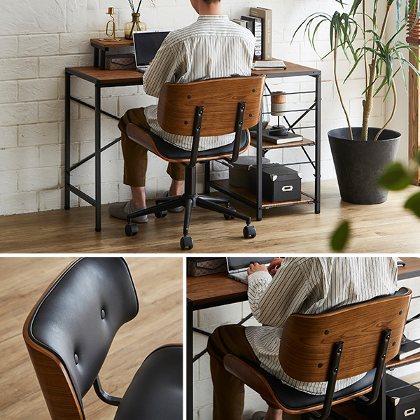 ゆるやかなカーブが美しいデスクチェア 2点セット【Gwyn×Lubbock】 - 画像 (8)