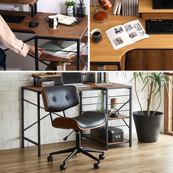 ゆるやかなカーブが美しいデスクチェア 2点セット【Gwyn×Lubbock】 - 画像 (9)