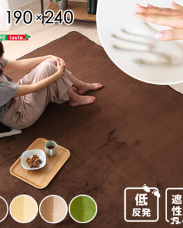 高密度マイクロファイバー・低反発ラグマットLサイズ（190×240cm）オールシーズン対応｜リウル