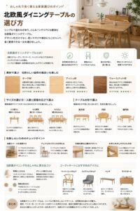 投稿についてもっと詳しく 北欧風ダイニングテーブルの選び方｜おしゃれで長く使える家具選びのポイント